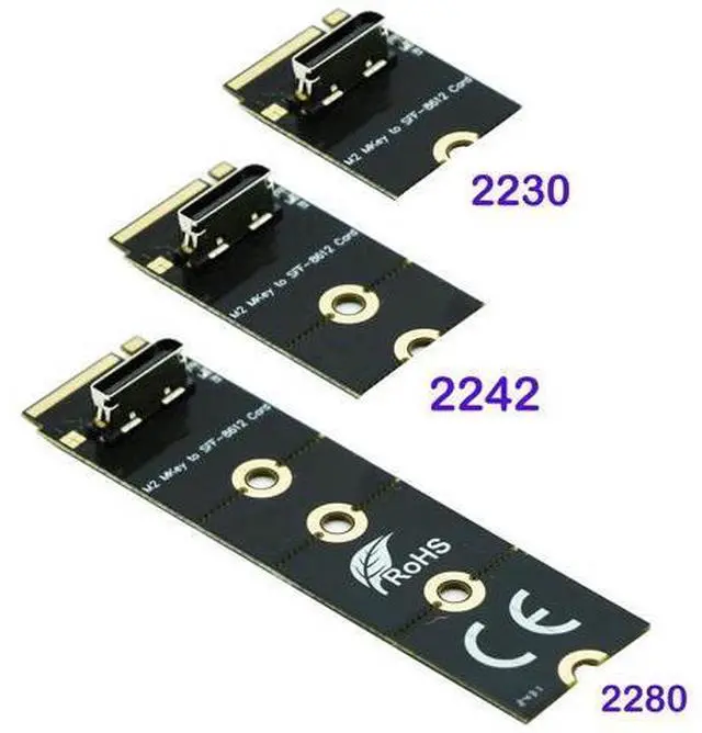 Alt view image 3 of 6 - Vszerda M.2 NVME PCIe 4.0 Extension Cable,NGFF M-Key PCIe SSD Extender Card with OCuLink SFF-8611 PCI-Express 4i Cable 50cms