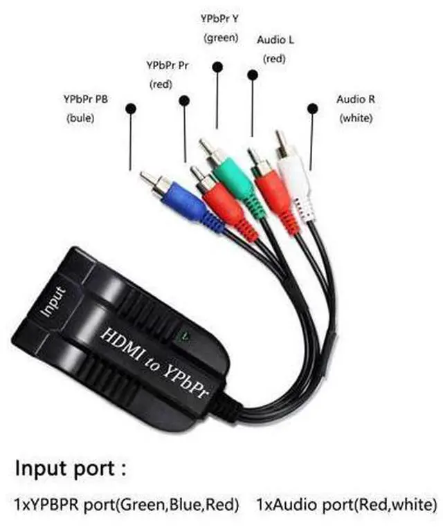 Alt view image 2 of 7 - 1080P HDMI to Component(YPbPr/RGB/ 5RCA) Scaler Converter(with Scaler Function), HDMI Input to Component(YPbPr/RGB/ 5RCA) Output for PC, PS3, PS4, DVD, PSP, 360, PS2, Nintendo NGC