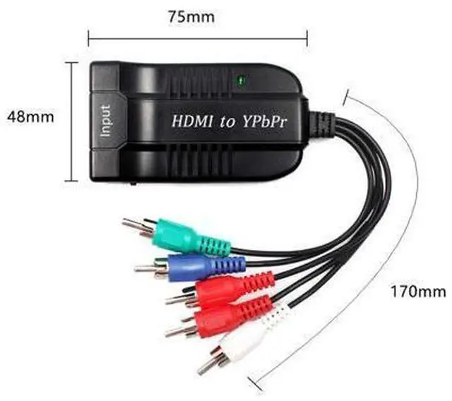 Alt view image 4 of 7 - 1080P HDMI to Component(YPbPr/RGB/ 5RCA) Scaler Converter(with Scaler Function), HDMI Input to Component(YPbPr/RGB/ 5RCA) Output for PC, PS3, PS4, DVD, PSP, 360, PS2, Nintendo NGC