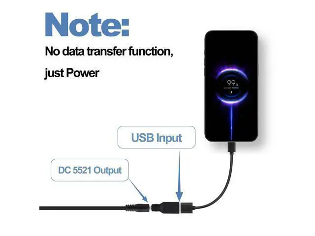 Alt view image 4 of 7 - Vszerda USB A to DC 5.5mm x 2.1mm Adapter DC 5521 Female to USB A Female Power Converter Connector Charger Adapter for Laptop Small Fan Smartphone LED Desk Lamp -5pcs