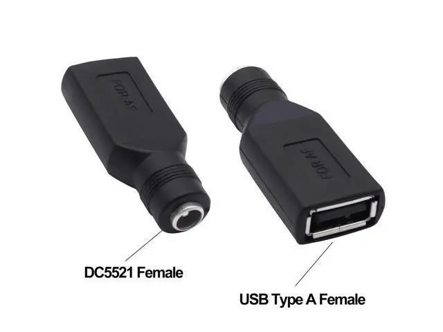 Alt view image 2 of 7 - Vszerda USB A to DC 5.5mm x 2.1mm Adapter DC 5521 Female to USB A Female Power Converter Connector Charger Adapter for Laptop Small Fan Smartphone LED Desk Lamp -5pcs
