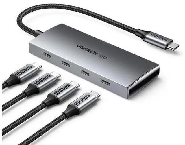 Main image of UGREEN USB C Hub 10Gbps, 4 Ports USB 3.2 Data Only Adapter, High Speed Multiport Splitter for MacBook Air/Pro, iMac, iPad Pro, iPhone 15/15 Pro, Galaxy S23, and More