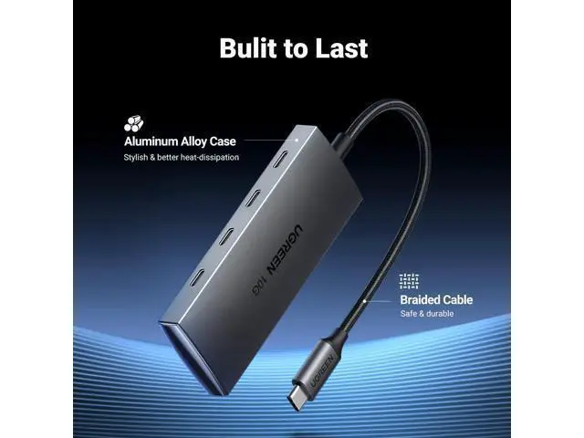Alt view image 5 of 6 - UGREEN USB C Hub 10Gbps, 4 Ports USB 3.2 Data Only Adapter, High Speed Multiport Splitter for MacBook Air/Pro, iMac, iPad Pro, iPhone 15/15 Pro, Galaxy S23, and More
