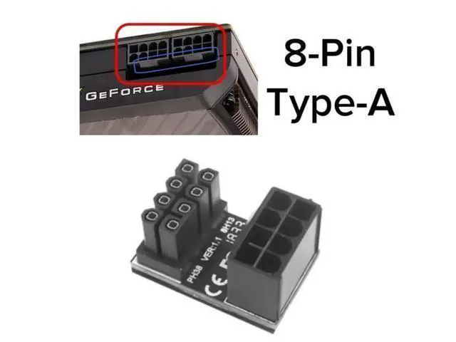 Alt view image 5 of 7 - Vszerda GPU VGA 8Pin 6Pin PCIE U Turn 180 Degree Angle Connector Adapter Board