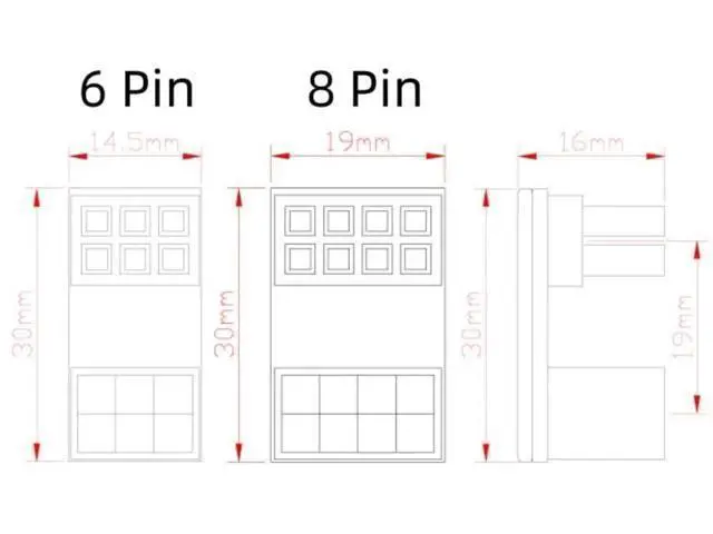 Alt view image 7 of 7 - Vszerda GPU VGA 8Pin 6Pin PCIE U Turn 180 Degree Angle Connector Adapter Board