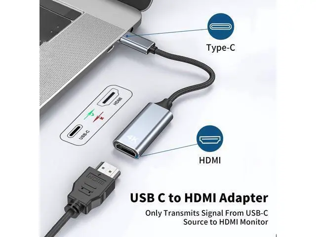 Alt view image 2 of 7 - Vszerda USB C to HD Adapter, High Speed USB Type-C to HD Adapter, Compatible with iPhone 15 Pro/Max, MacBook Pro/Air 2023, iPad Pro, iMac, S23, XPS 17, Surface Book 3 Pixelbook, Microsoft and More