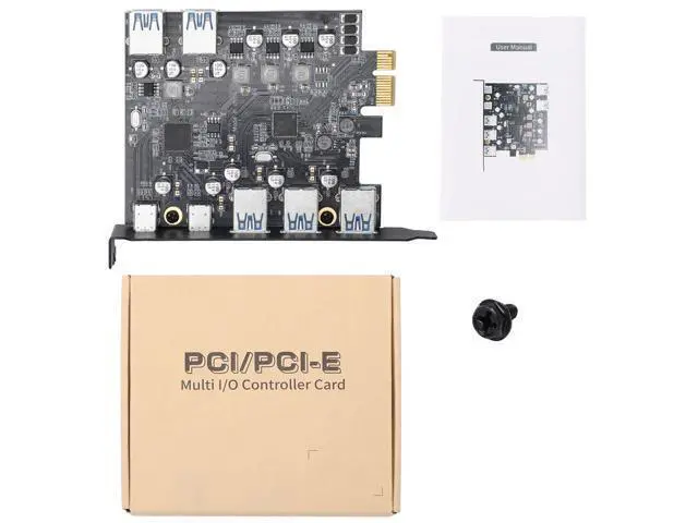 Alt view image 6 of 6 - Vszerda PCIe to USB 3.0 5X USB-A and 2X USB-C Ports Expansion Card,PCI Express Internal USB 3 Hub Converter for Desktop PCS Riser Card