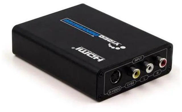 Main image of 3RCA AV CVBS Composite & S-Video R/L Audio to HDMI Converter Adapter with 4 : 3/16 : 9 Aspect Ratio Switch /3.5mm Audio / 480P/576P/720P/1080P Output Switch for VHS/VCR/DVD Player to View on HDMI TVs