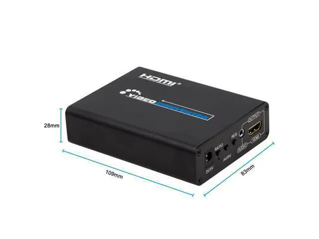 Alt view image 3 of 7 - 3RCA AV CVBS Composite & S-Video R/L Audio to HDMI Converter Adapter with 4 : 3/16 : 9 Aspect Ratio Switch /3.5mm Audio / 480P/576P/720P/1080P Output Switch for VHS/VCR/DVD Player to View on HDMI TVs