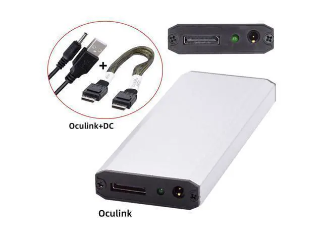 Alt view image 6 of 7 - Vszerda Oculink SFF-8612 SFF-8611 to M.2 M-Key NGFF to NVME PCIe SSD 2280 Portable SSD Enclosure Adapter for Mainboard PCI-E SSD