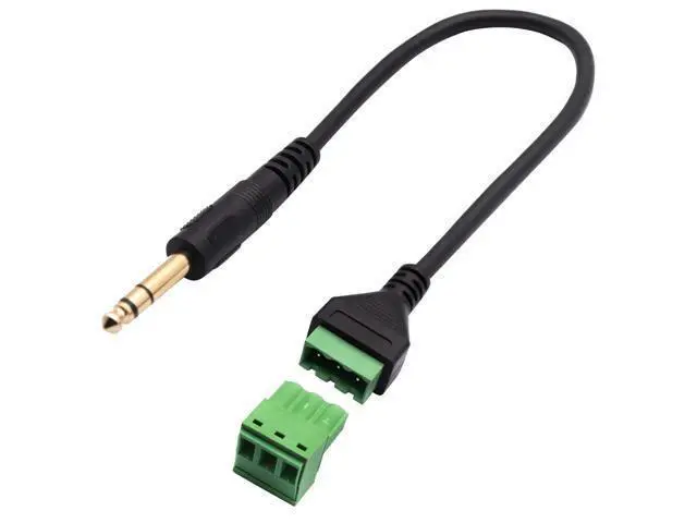 Alt view image 5 of 7 - Vszerda 6.35mm Screw Terminal Block Connector Cable 6.35mm 1/4 Inch Stereo Audio Male to 2 Pin/Way Female Bolt Screw Shield terminals Pluggable Microphone Type Adapter Cable30CM/2Packs 3-Pole/M