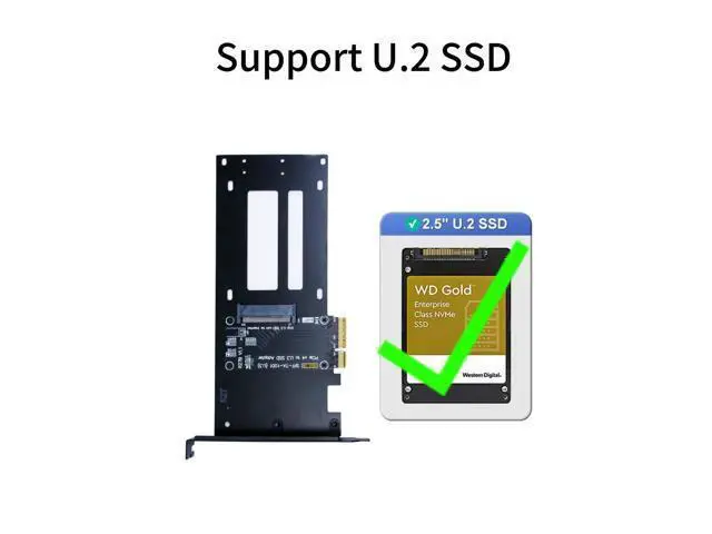Alt view image 2 of 5 - Vszerda PCIe5.0 X4 to U.2 (SFF-8639) Adapter, for U.2 NVMe SSD, Applicable to Windows Server/Windows/Linux/Freebsd/Centos/Ubuntu System