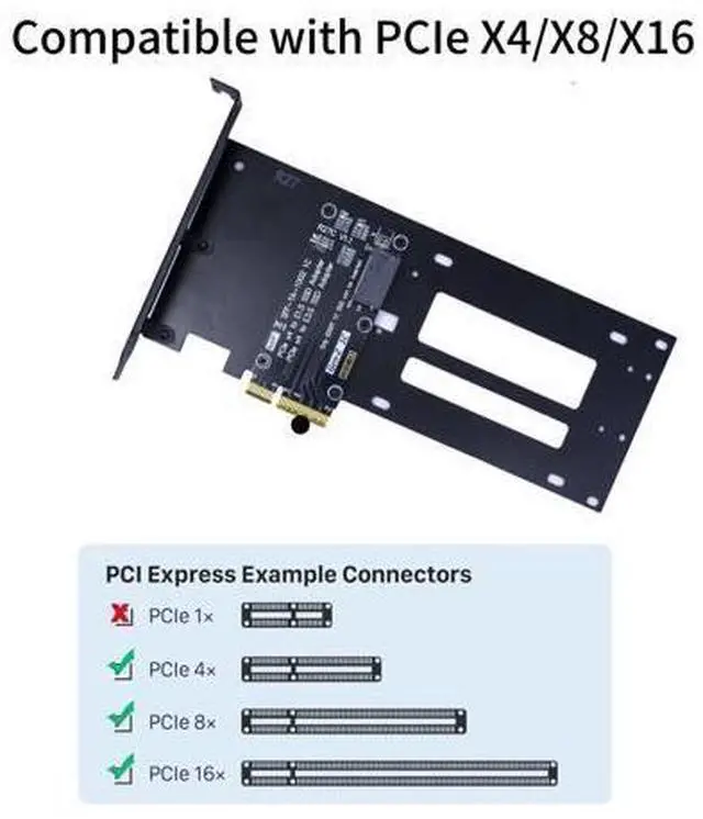 Alt view image 4 of 5 - Vszerda PCIe5.0 X4 to U.2 (SFF-8639) Adapter, for U.2 NVMe SSD, Applicable to Windows Server/Windows/Linux/Freebsd/Centos/Ubuntu System