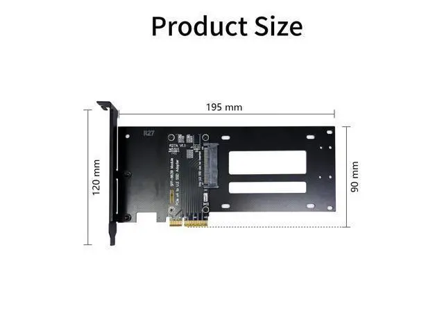 Alt view image 5 of 5 - Vszerda PCIe5.0 X4 to U.2 (SFF-8639) Adapter, for U.2 NVMe SSD, Applicable to Windows Server/Windows/Linux/Freebsd/Centos/Ubuntu System