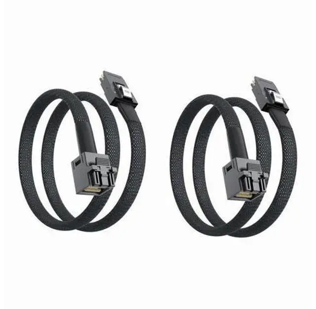Main image of Vszerda SFF-8643 to SFF-8087 Mini SAS HD Cable with Sideband, Compatible with 12Gbps SAS Drives and 6Gbps SAS/SATA Drives, 0.5-m(1.64ft), 2 Pack