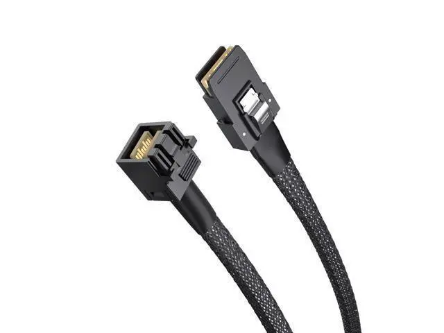 Alt view image 4 of 6 - Vszerda SFF-8643 to SFF-8087 Mini SAS HD Cable with Sideband, Compatible with 12Gbps SAS Drives and 6Gbps SAS/SATA Drives, 0.5-m(1.64ft), 2 Pack