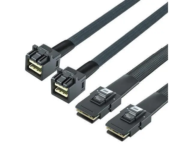 Alt view image 5 of 6 - Vszerda SFF-8643 to SFF-8087 Mini SAS HD Cable with Sideband, Compatible with 12Gbps SAS Drives and 6Gbps SAS/SATA Drives, 0.5-m(1.64ft), 2 Pack