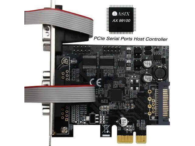 Alt view image 2 of 7 - Vszerda Dual Port PCI Express RS-232 DB9 Serial Port Card for Windows XP, Vista,7, 8.x, 10, 11 32/64bit and Linux PCs, PCIE 2X DB9 Card