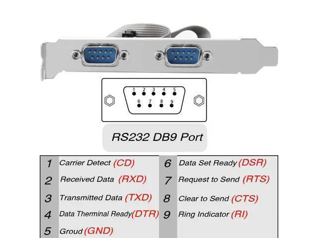Alt view image 5 of 7 - Vszerda Dual Port PCI Express RS-232 DB9 Serial Port Card for Windows XP, Vista,7, 8.x, 10, 11 32/64bit and Linux PCs, PCIE 2X DB9 Card