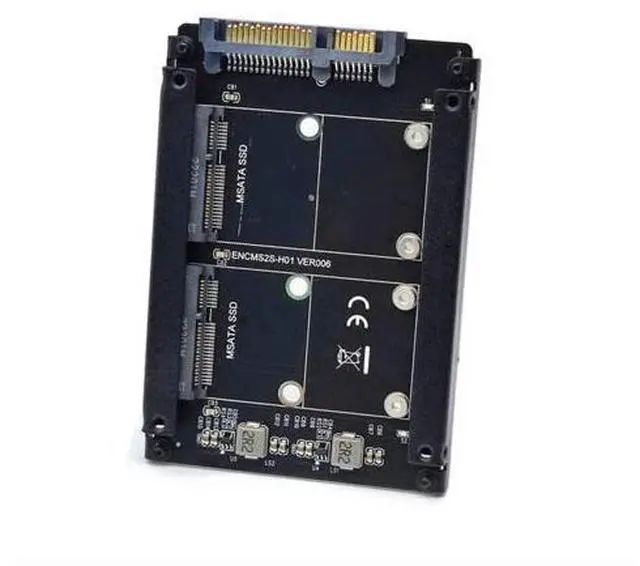 Main image of Vszerda Dual MSATA Mini-SATA SSD Card JBOD Raid0 Span Bridge to 2.5inch SATA Combo HDD Disk Drive Enclosure