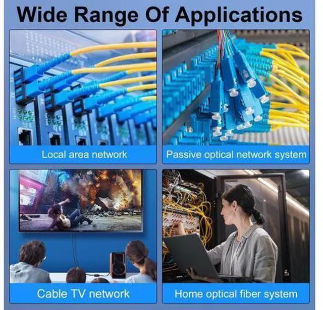 Alt view image 6 of 7 - Vszerda Fiber Optical Splitter, SC UPC 1X4 PLC Singlemode Fiber Optical Splitter, Telecom-Grade 0.9mm G657A1 Singlemode Fibe Pigtail 1260/1650nm. 1M/3.3FT.