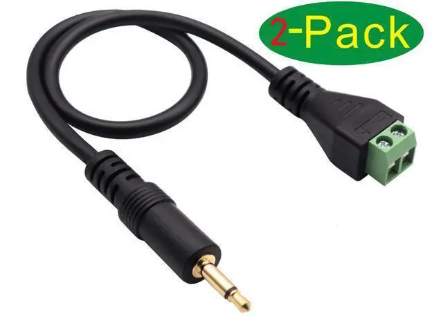 Alt view image 3 of 7 - Vszerda 3.5mm Screw Terminal Block Connector Cable (1/8Inch) 3.5mm TS Mono Male to 2 Pin/Way Female Bolt Screw AUX Headphone Type Adapter Cable30CM/2Packs) (2Pole/M)