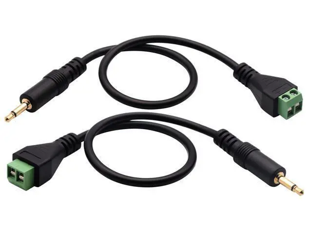 Alt view image 4 of 7 - Vszerda 3.5mm Screw Terminal Block Connector Cable (1/8Inch) 3.5mm TS Mono Male to 2 Pin/Way Female Bolt Screw AUX Headphone Type Adapter Cable30CM/2Packs) (2Pole/M)