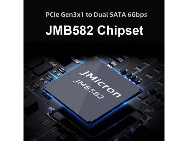 Alt view image 6 of 7 - Vszerda JMB582 SATA NGFF Key B+M SSD to NVME M-Key Motherboard Desktop Adapter Converter Card for SSD 2280