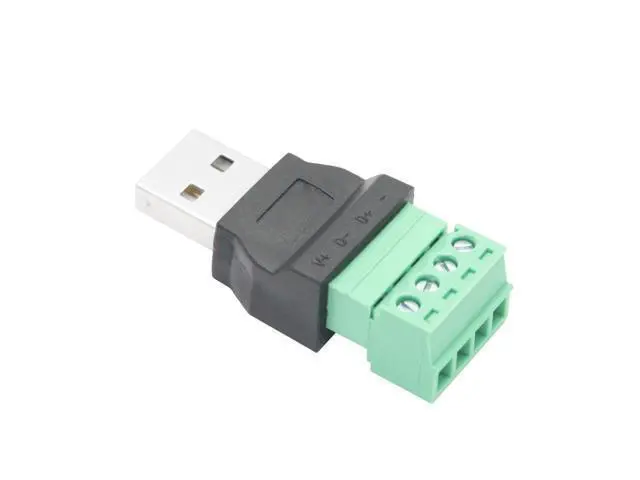 Alt view image 6 of 7 - Vszerda 2Pcs USB 2.0 A Male to 4 Pin Screw Terminal Adapter, USB A Quick Connect Solderless Connector Converter, for USB Device Charging and Data Transfer