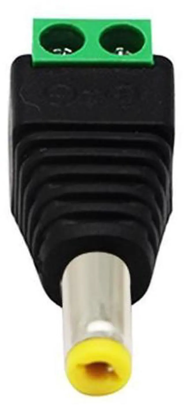 Alt view image 4 of 7 - Vszerda DC 5.5 X 2.1mm Adapter 2.1 X5.5mm Male Barrel Power Jack to 2 Pin/Way Female Bolt Screw Type terminals Adapter Connector for CCTV Security Camera, LED Strip Light, DVR12V(10pcak Male)