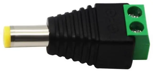 Alt view image 5 of 7 - Vszerda DC 5.5 X 2.1mm Adapter 2.1 X5.5mm Male Barrel Power Jack to 2 Pin/Way Female Bolt Screw Type terminals Adapter Connector for CCTV Security Camera, LED Strip Light, DVR12V(10pcak Male)