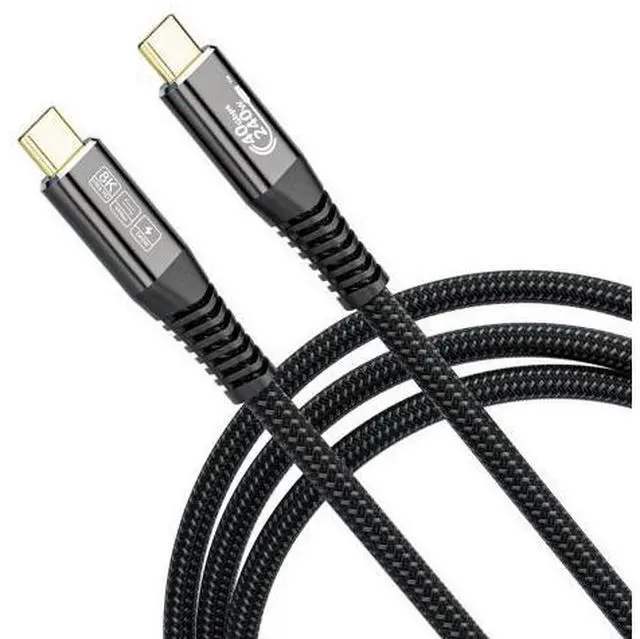 Main image of Vszerda 240W for USB 4 Long Cable 6.6 ft, Support 8K@60Hz, 4K@144Hz 40Gbps/240W PD Charging Compatible with Thunderbolt 4/3 iPhone 15 Pro/15 Pro Max, MacBook Pro, Docking, eGPU, SSD, Surface Pro