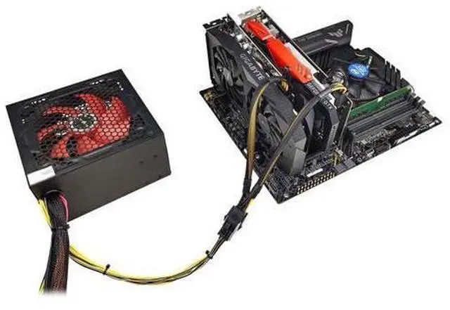 Alt view image 2 of 7 - Vszerda (4 Pack) PCIe Splitter, JZYMOD 6 Pin Female to Dual PCI-E 8 Pin (6+2) Male Flexible Sleeved Extention Cable PCI-e VGA Y-Splitters Mining Video Card Sleeved GPU Power Adapter(9.4inch/24cm)
