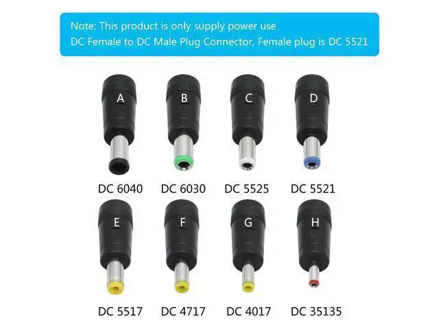 Alt view image 3 of 6 - Vszerda USB to DC 5.5 x 2.1mm Power Cord 1M/3FT,5V USB 2.0 A Male to DC 5521 Male Plug Cable with 8 DC Connector(6.0 x 4.0, 6.3 x 3.0, 5.5 x 2.5, 5.5 x 2.1, 5.5 x 1.7, 4.7 x1.7, 4.0 x 1.7, 3.5 x 1.35)