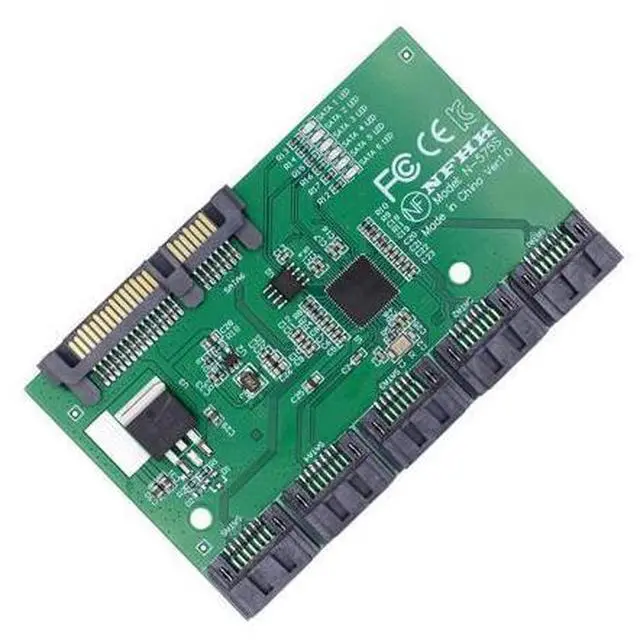 Main image of Vszerda SATA HUB Ports 3.0 6Gbps 1 to 5 Splitter Adapter Converter PM Multiplier Port Selector JMB575