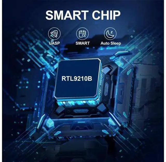 Alt view image 2 of 7 - Vszerda USB 3.0 Type-C USB-C to NVME M-Key M.2 NGFF SATA RTL9210B Chipset SSD Docking Vertical External PCBA Case Enclosure