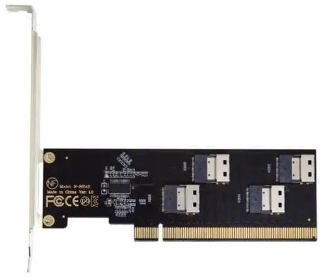 Main image of Vszerda Slimline Four SFF-8654 4X 4 NVME to PCIE Express 3.0 4.0 Raid Card VROC Raid0 Hyper Adapter