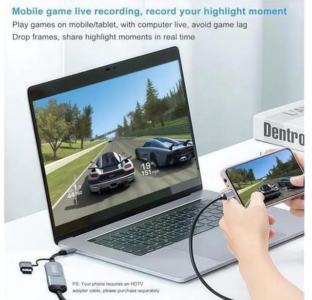 Alt view image 7 of 7 - Vszerda Video Capture Card, HDMI to USB/USB-C Capture Card for Streaming, 1080P 60fps Video Capture Device for Game Recording, Compatible for Windows,Quest 3, Switch, OBS, PS4/PS5