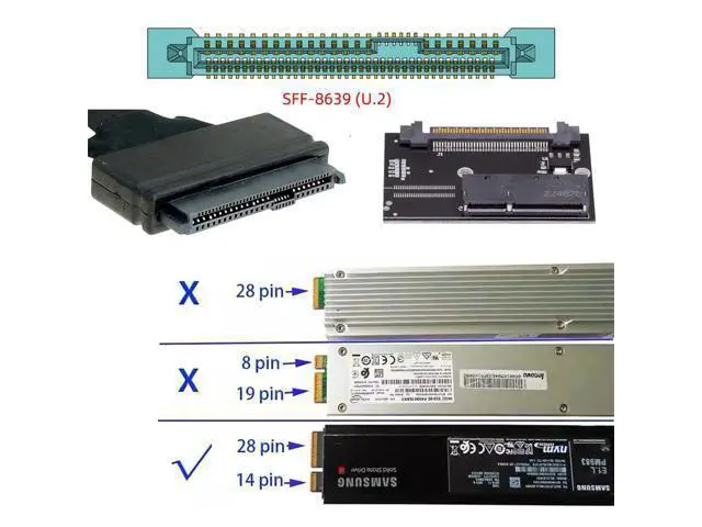Alt view image 2 of 7 - Vszerda Upgrade Storage SSD Adapter U.2 SFF-8639 to NVMe Ruler 1U GEN-Z EDSFF 2C 8X Converter for Short SSD PM983 E1.L Carrier