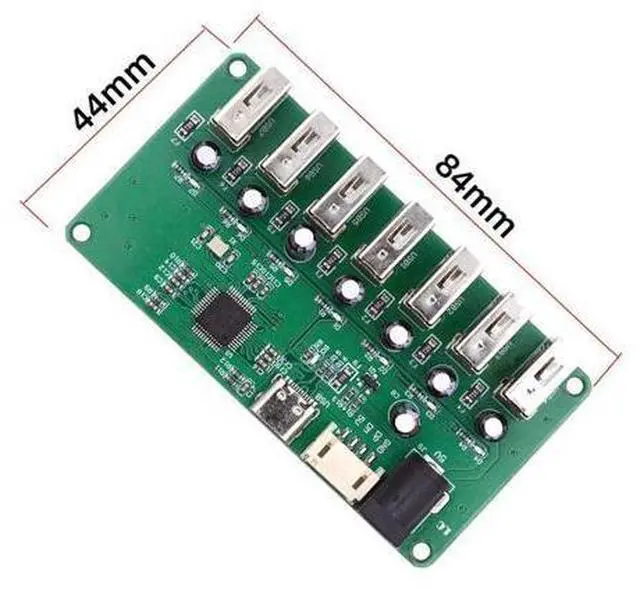 Alt view image 3 of 7 - Vszerda USB2.0 Type-C & 4Pin Pitch=2.0mm Wafer 1-to-7 Ports Type-A HUB Splitter PCBA Expansion Module Board PCs Multiport 4 Devices for Keyboard Mouse Scanner Printer