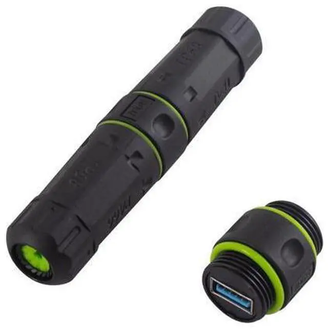 Main image of Vszerda Waterproof USB Port, 5Gbps Waterproof IP68 Pass Through USB 3.0 Connector, Type A Female to Female Bulkhead Extension Adapter for Outdoor Charging and Data, 1pcs
