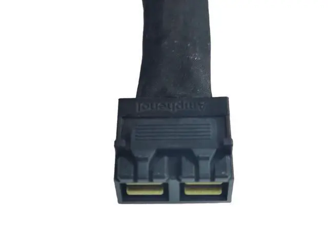 Alt view image 3 of 4 - Vszerda Mini SAS Cable, SFF-8643x2 to SFF-8087x2 Straight to Right Angle High-Speed Data Transfer for SAS/RAID Controllers, Backplanes, and Servers, 74CM/65CMFT