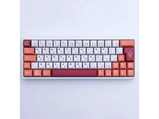 Alt view image 5 of 7 - Vszerda PBT Keycaps, 143 Keys Liftoff Keycaps Dye-Sublimation 6.25u 7u Spacebar PBT Keycap Set Cherry Profile Japanese Custom Keycaps for Mechanical Keyboards