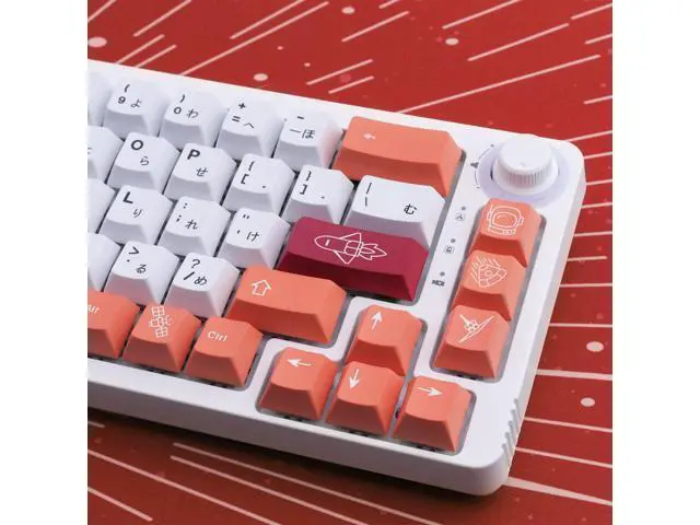 Alt view image 7 of 7 - Vszerda PBT Keycaps, 143 Keys Liftoff Keycaps Dye-Sublimation 6.25u 7u Spacebar PBT Keycap Set Cherry Profile Japanese Custom Keycaps for Mechanical Keyboards