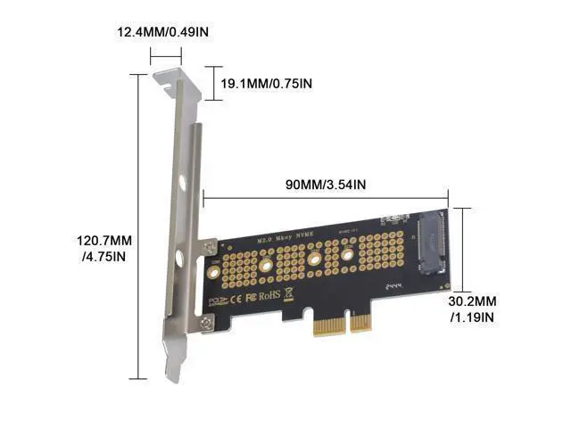 Alt view image 7 of 7 - Vszerda M.2 NVMe SSD to PCI-E 4.0 X1 Adapter, PCI-E M.2 NVMe Expansion Card, M.2 NVMe to PCIe X1 Circuit Boards, Desktop SSD Expansion Card Support 2230/2242/2260/2280