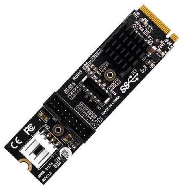 Main image of Vszerda 5Gbps Type-E USB 3.1 Front Panel Socket IDC & USB3.0 20Pin to NVME NGFF M-Key Express Card VL805 Adapter for Motherboard