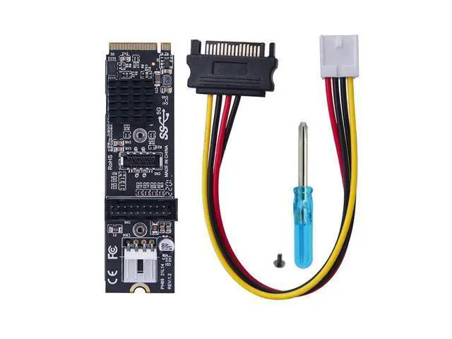 Alt view image 6 of 7 - Vszerda 5Gbps Type-E USB 3.1 Front Panel Socket IDC & USB3.0 20Pin to NVME NGFF M-Key Express Card VL805 Adapter for Motherboard