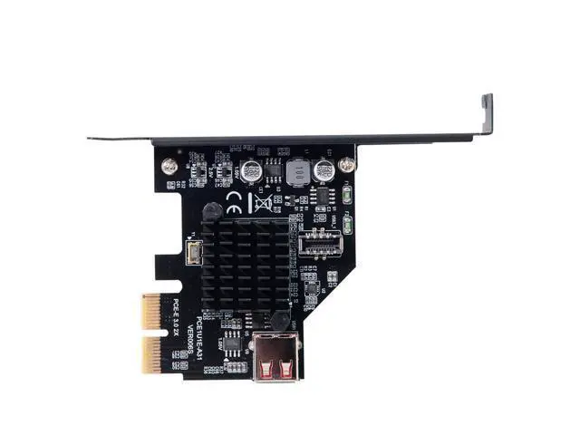 Alt view image 4 of 7 - Vszerda USB 3.1 Front Panel Socket USB 2.0 to PCI-E Express Adapter Card for Motherboard Black