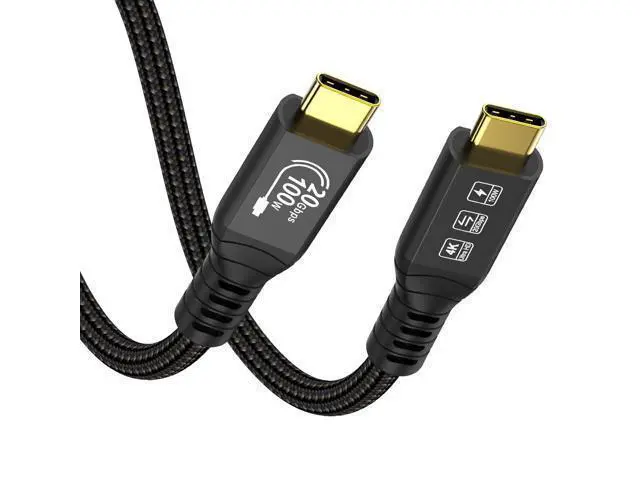 Alt view image 2 of 7 - Vszerda 16.5FT USB C Cable 3.2 Gen 2X2 20Gbps, 5M Type C 4K@60Hz UHD Video 5A/100W PD3.0 Fast Charge Cord with E-Marker Compatible with Thunderbolt 3/4 MacBook Pro Galaxy Pixel Monitor
