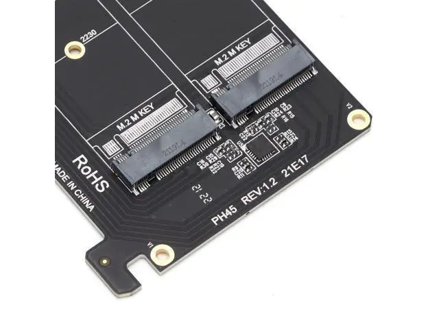 Alt view image 5 of 7 - Vszerda M.2 NVME SSD M Key to PCIE X8 Adapter Card, PCIE to NVME Drive Expansion Card, 32Gbps SSD PCIE 3.0/4.0 Adapter for Desktop PC, PCI E Full Channel Full Speed(ph45)